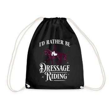 Dressur Reiten Pferd Training Dressurreiten - Turnbeutel - Schwarz - Vorne
