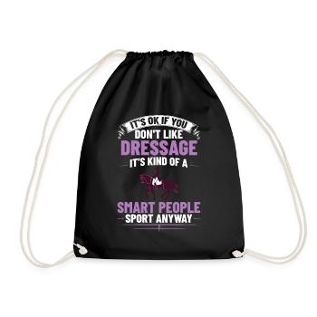 Dressur Reiten Pferd Training Dressurreiten - Turnbeutel - Schwarz - Vorne