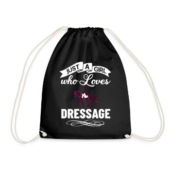 Dressur Reiten Pferd Training Dressurreiten - Turnbeutel - Schwarz - Vorne