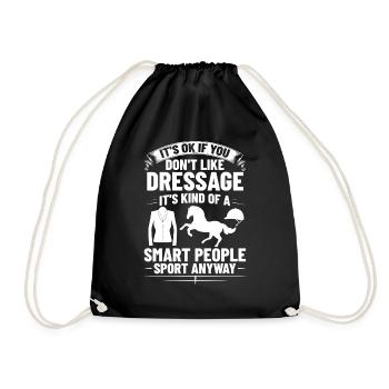 Dressur Reiten Pferd Training Dressurreiten - Turnbeutel - Schwarz - Vorne