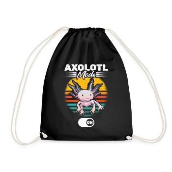 Drôle axolotl Mode On - Kawaii Axolotl - Sac de sport léger - noir - Devant