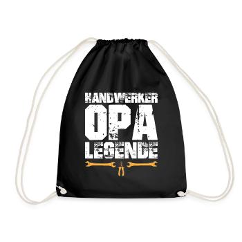 Handwerker Opa Legende - Turnbeutel - Schwarz - Vorne