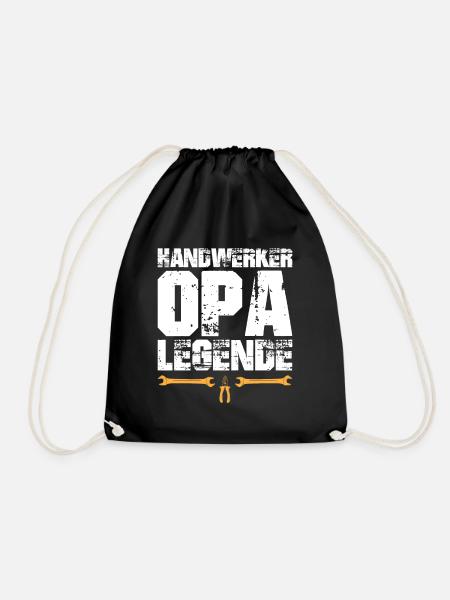 Handwerker Opa Legende - Turnbeutel - Schwarz