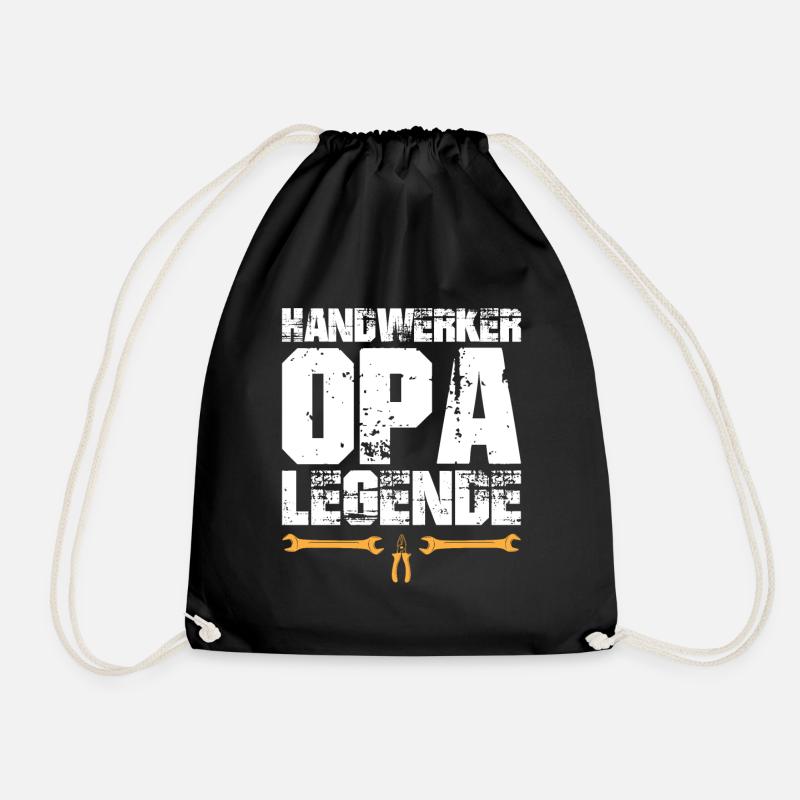 Handwerker Opa Legende - Turnbeutel - Schwarz