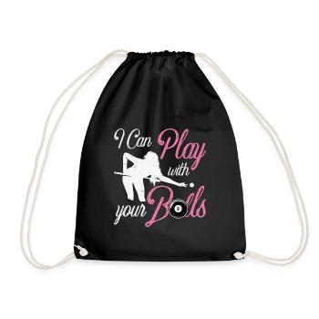 Pocketologist Billard Piscine Billard 8 Femme - Sac de sport léger - noir - Devant