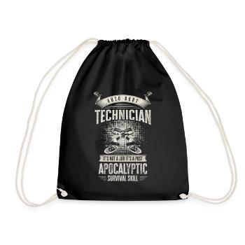 Auto Body Technician Post Apocalyptic Survival - Drawstring Bag - black - Front