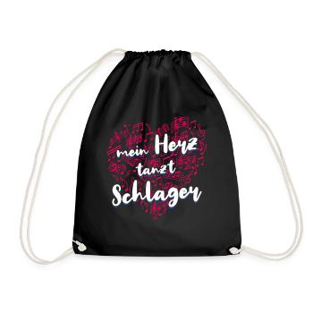 Folk Music Party Village Festival Ouftit German Schlager - Drawstring Bag - black - Front