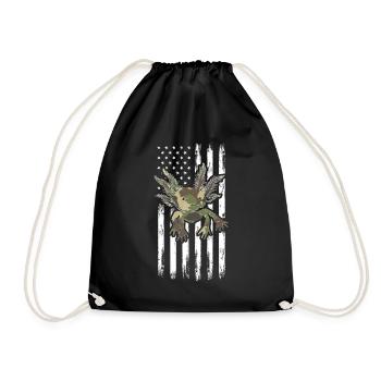 Axolotl Camouflage Drapeau Axolotl Kawaii Axolotl - Sac de sport léger - noir - Devant
