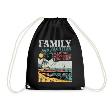 Family Vacation Making Memories Together - Drawstring Bag - black - Front