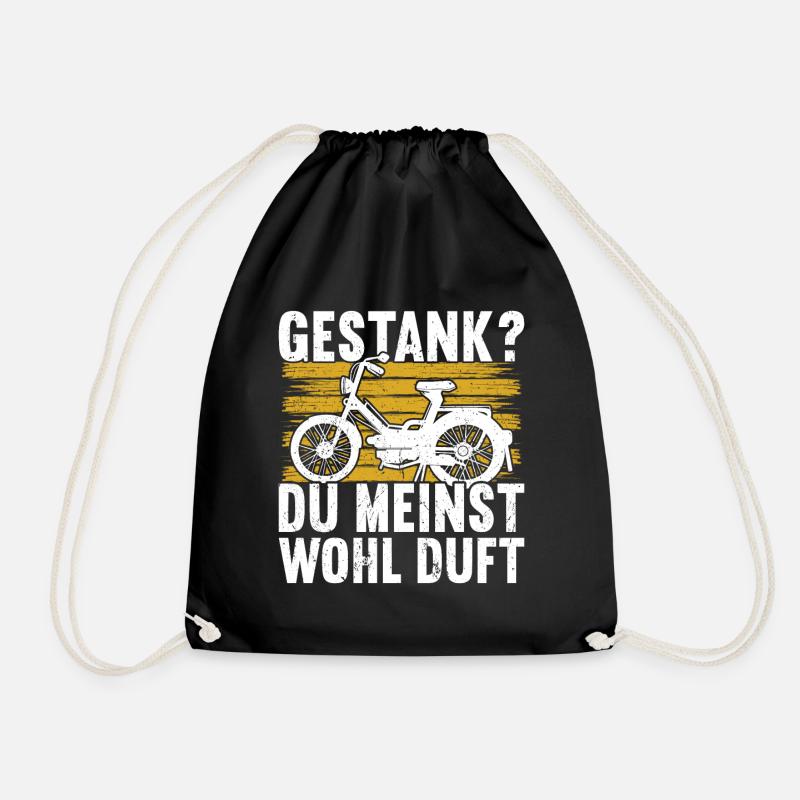 Mofa Mofas Moped Zweirad Mofafahrer Rollerfahrer - Turnbeutel - Schwarz