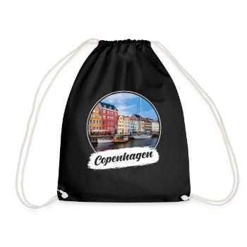 Copenhagen Souvenir - Drawstring Bag - black - Front