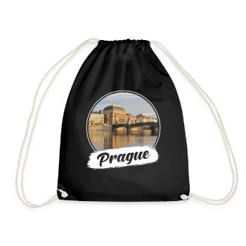 Prague Souvenir - Drawstring Bag - black - Front