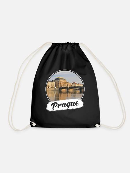 Prag Souvenir - Turnbeutel - Schwarz