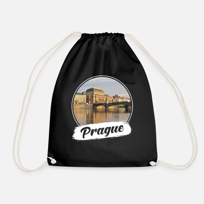 Prag Souvenir - Turnbeutel - Schwarz