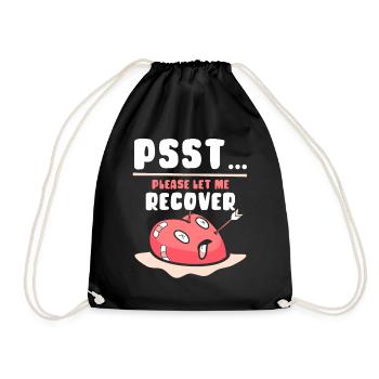 psst please let me get well again - Drawstring Bag - black - Front