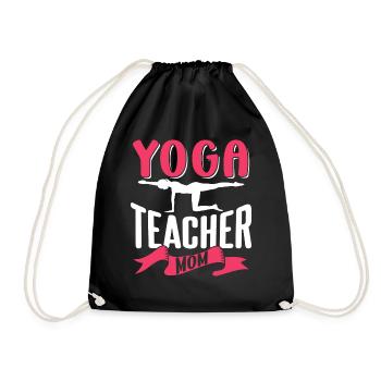 Yoga Teacher Mama Yoga Teacher Hobby MomMy Mother - Drawstring Bag - black - Front