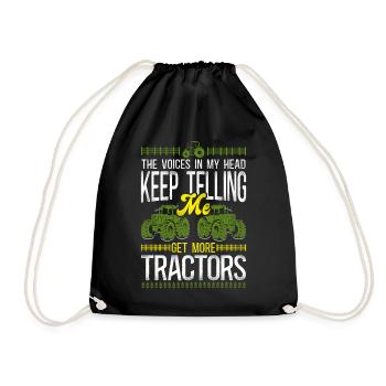 Tracteur agricole agricole Vintage Le - Sac de sport léger - noir - Devant