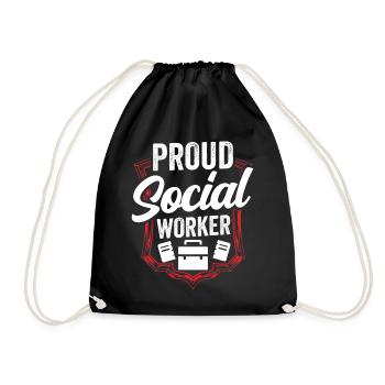 Fier travailleur social Formation Travailleur social - Sac de sport léger - noir - Devant