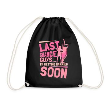 Last Chance Boys Je vais me marier bientôt mariée - Sac de sport léger - noir - Devant