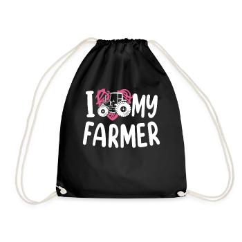 Farming Farmer Wife Girl - Turnbeutel - Schwarz - Vorne