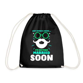 Dernière chance Mesdames Je vais me marier bientôt mariée - Sac de sport léger - noir - Devant