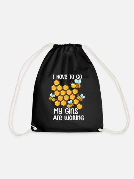 Beekeeper Beekeeper Beekeeping Honey Bees Beekeeper - Drawstring Bag - black