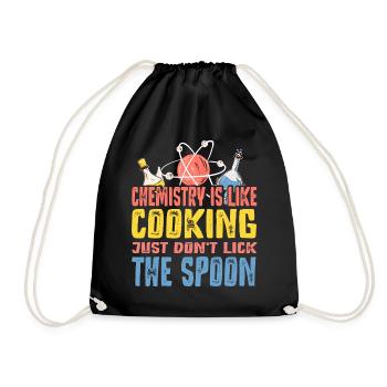 Chemistry is like cooking Funny chemist gift - Drawstring Bag - black - Front