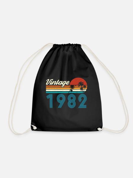 Vintage 1982 Vintage Anniversaire Rétro Vintage - Sac de sport léger - noir