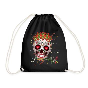 Viva Mexico - Day of the Dead - Turnbeutel - Schwarz - Vorne