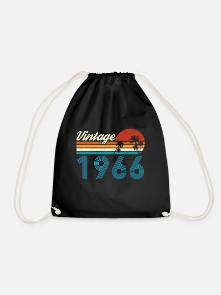 Vintage 1966 Vintage Geburtstag Retro Vintage - Turnbeutel - Schwarz