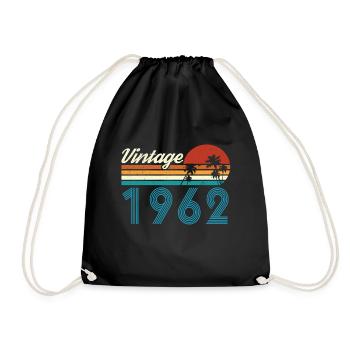 Vintage 1962 Vintage Geburtstag Retro Vintage - Turnbeutel - Schwarz - Vorne