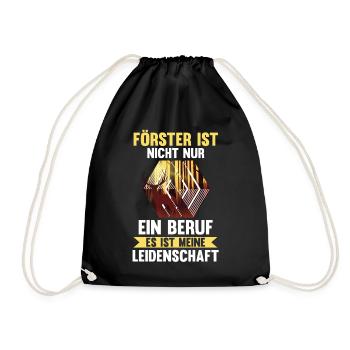 Waldarbeiter Holzfäller Waldarbeit Förster - Turnbeutel - Schwarz - Vorne