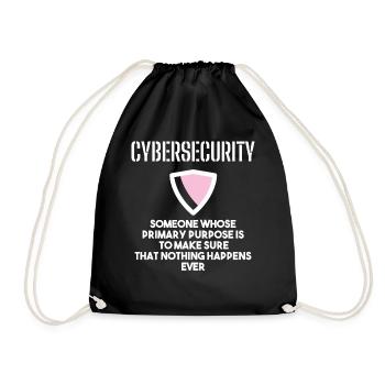 Cybersecurity - IT-Sicherheit Informatiker - Turnbeutel - Schwarz - Vorne