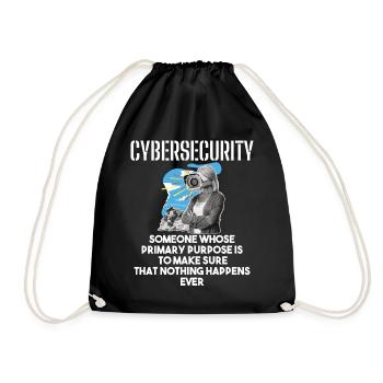 Cybersecurity - IT-Sicherheit Informatiker - Turnbeutel - Schwarz - Vorne