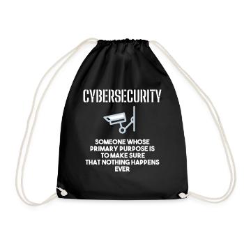 Cybersecurity - IT-Sicherheit Informatiker - Turnbeutel - Schwarz - Vorne