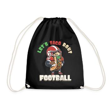 Taco Bout Football Match Day - Drawstring Bag - black - Front