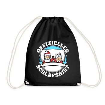 Chemise de couchage officielle Noël - Sac de sport léger - noir - Devant