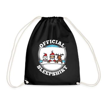 Chemise de nuit officielle noël - Sac de sport léger - noir - Devant