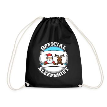 Official sleepshirt christmas - Turnbeutel - Schwarz - Vorne
