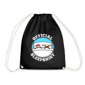 Chemise de nuit officielle noël - Sac de sport léger - noir - Devant