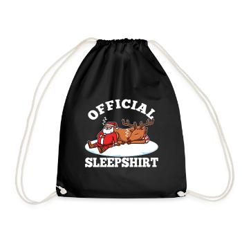 Official sleepshirt christmas - Turnbeutel - Schwarz - Vorne