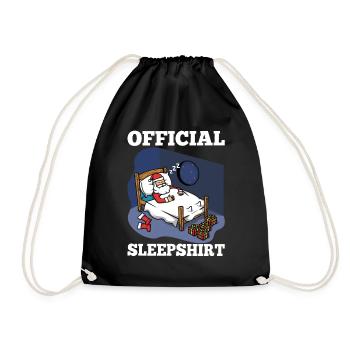 Official sleepshirt christmas - Turnbeutel - Schwarz - Vorne