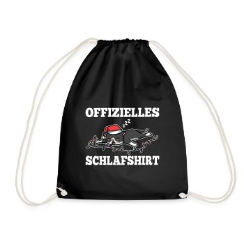 Offizielles schlafshirt Weihnachten - Turnbeutel - Schwarz - Vorne