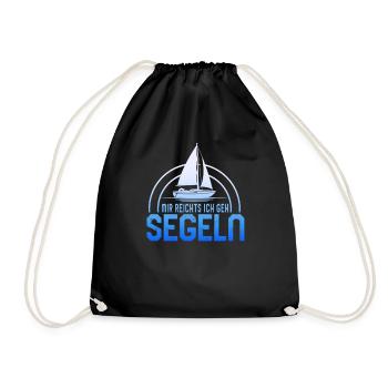 Mir Reights Ich Geh Segeln Shirt, Lustiger - Drawstring Bag - black - Front