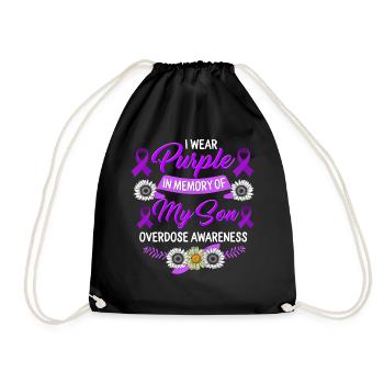 Chemise de sensibilisation aux surdoses de drogue, en mémoire de mon - Sac de sport léger - noir - Devant