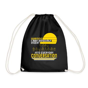 Chemise du Mois de la sensibilisation aux sourds, Avertissement je peux - Sac de sport léger - noir - Devant