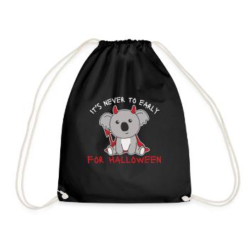 Koala il n’est jamais trop tôt pour le diable d’Halloween - Sac de sport léger - noir - Devant