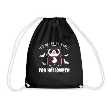 Panda il n’est jamais trop tôt pour le vampire d’Halloween - Sac de sport léger - noir - Devant