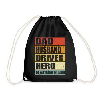 Père Mari Chauffeur Héros - Sac de sport léger - noir - Devant