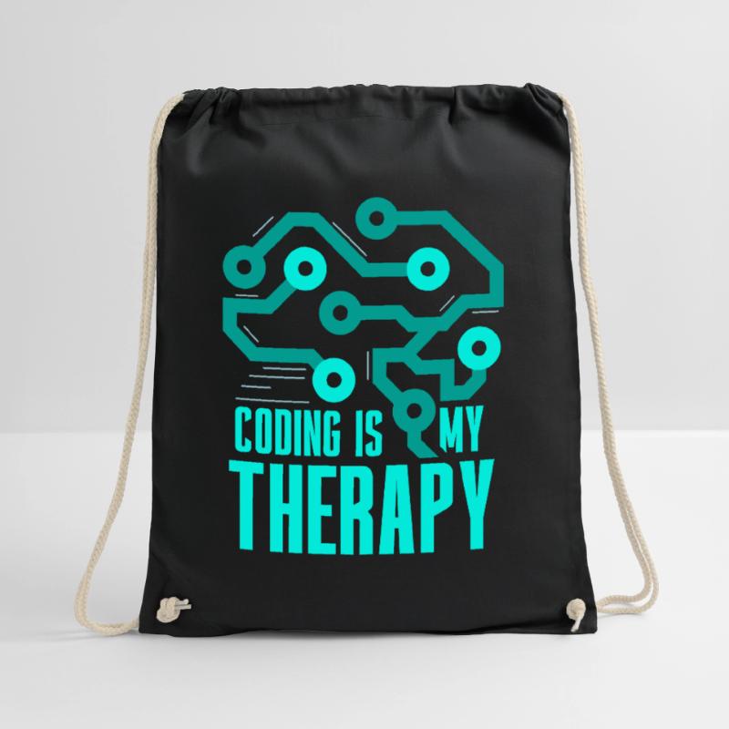Programmieren Ist Meine Therapie Coding Code Coder Turnbeutel
